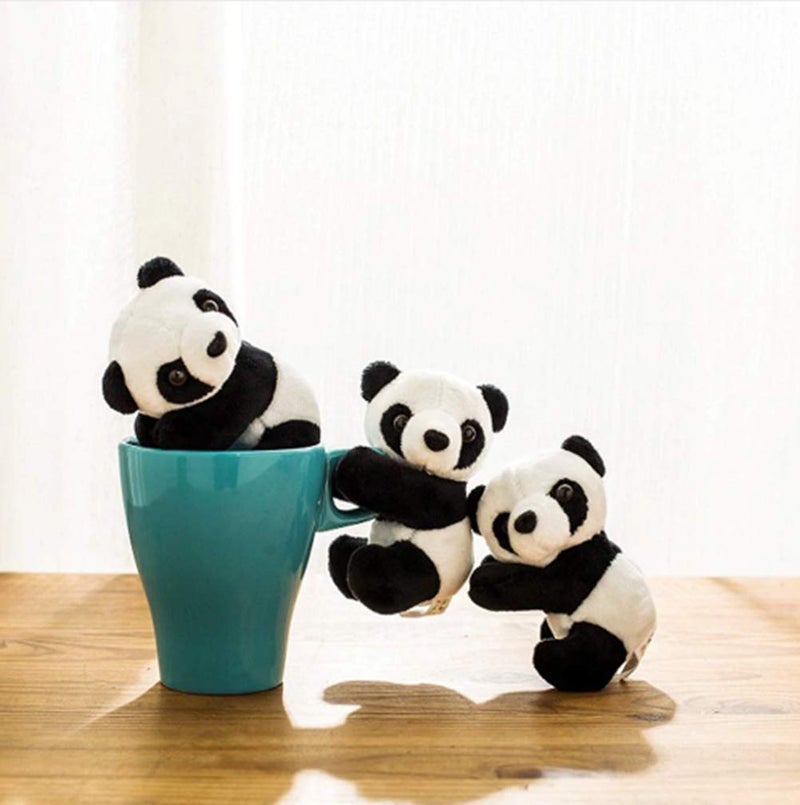 SUSHAFEN 6Pcs Finger Panda Plush Panda Clips Curtain Holder Stand Note Clip Photo Holder Stand Chinese Style Souvenir Cute Panda Plush Toy Finger Kids Toy,Home Decoration Plant Pots Bonsai Craft Decor - Image 3